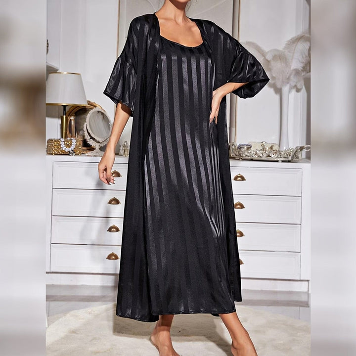 Womens Pajamas Bathrobe Robes Nightgown Image 9