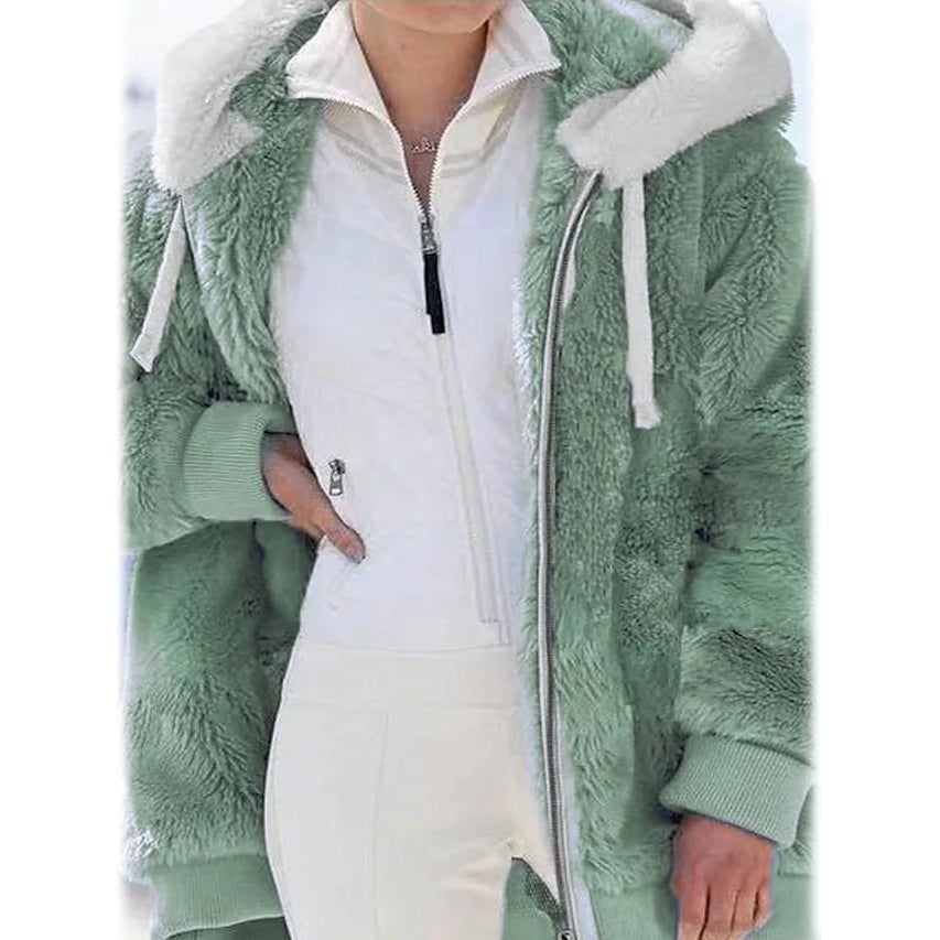 Womens Plus Size Hoodie Coat Long Sleeve Image 1