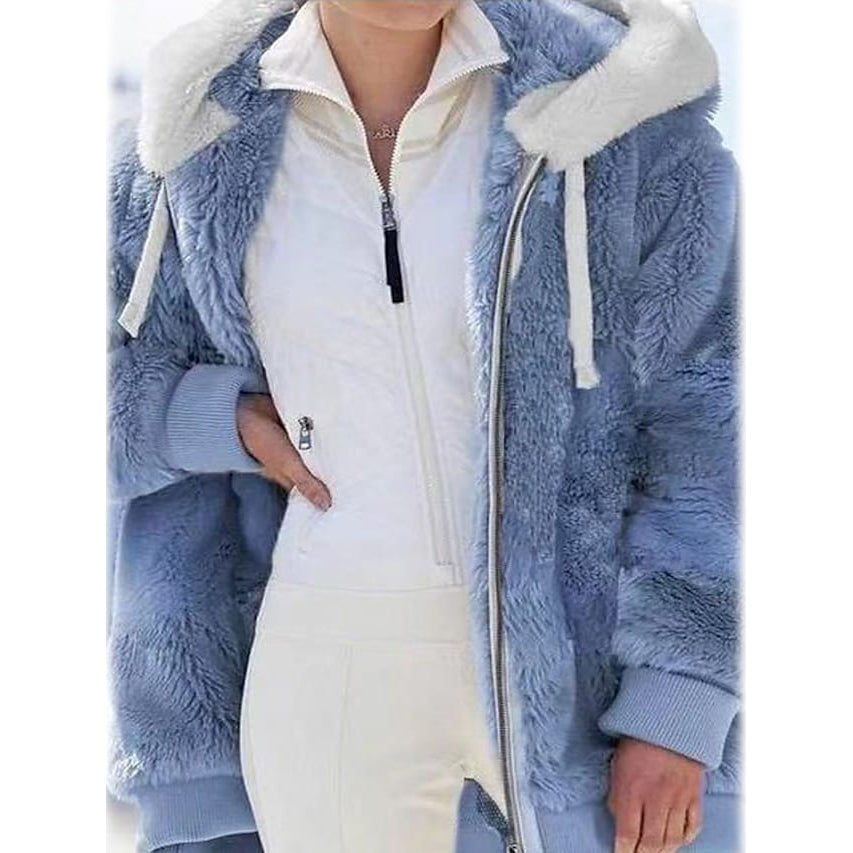 Womens Plus Size Hoodie Coat Long Sleeve Image 2