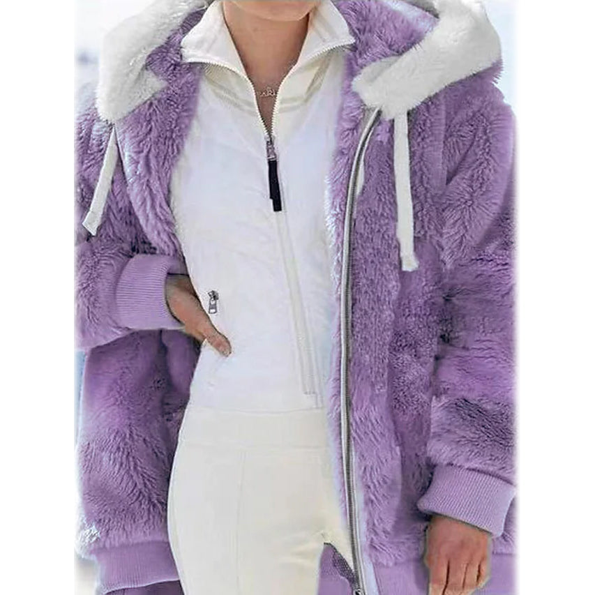 Womens Plus Size Hoodie Coat Long Sleeve Image 3