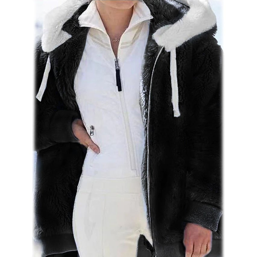 Womens Plus Size Hoodie Coat Long Sleeve Image 10