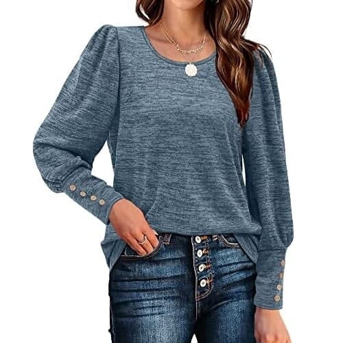 Womens Puff Sleeve Tops Image 4