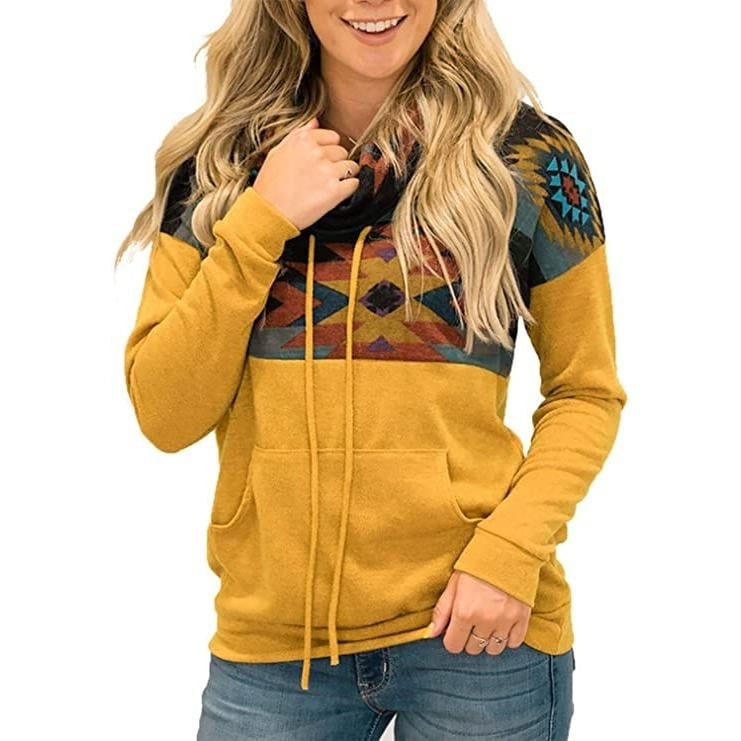 Womens Quarter Zip Color Block Pullover Sweatshirt Image 1