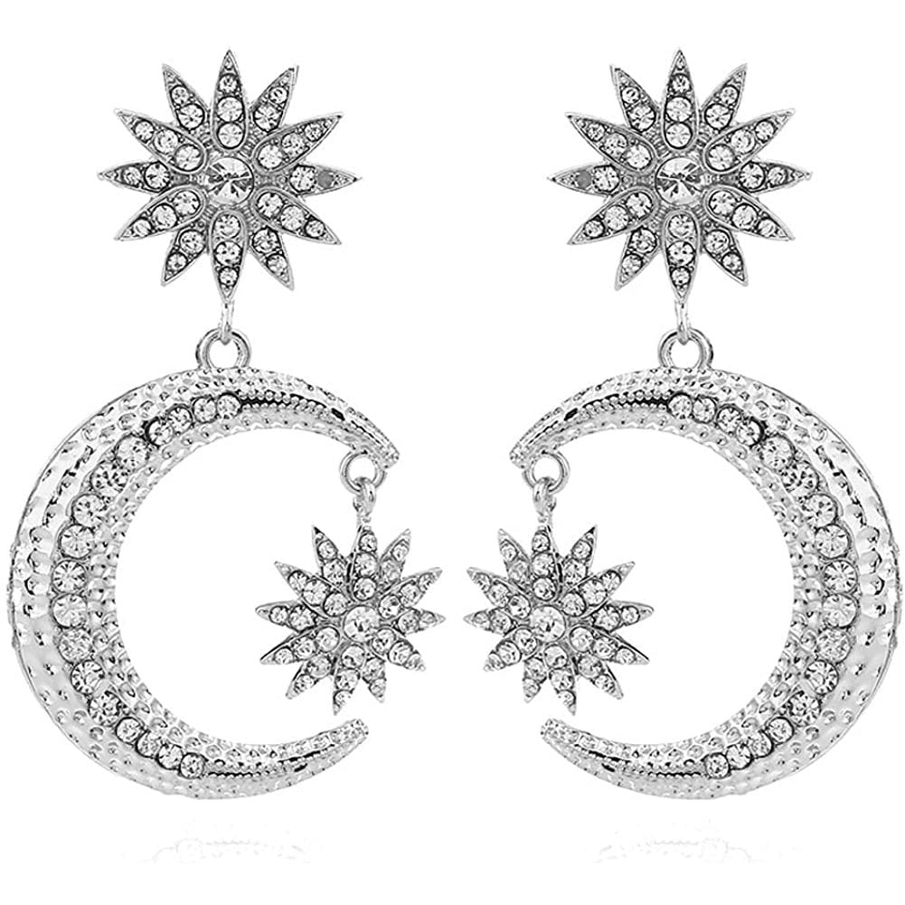 Womens Rhinestone Punk Earrings Image 1