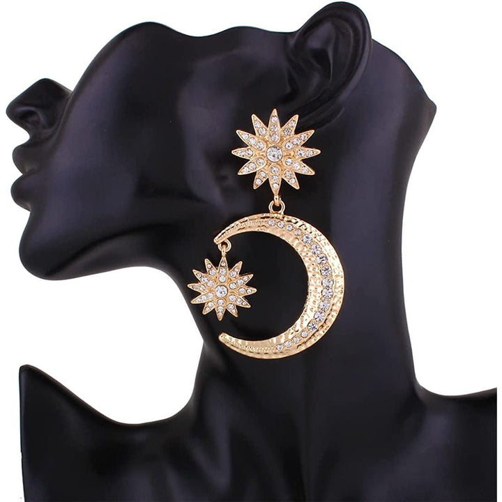 Womens Rhinestone Punk Earrings Image 4