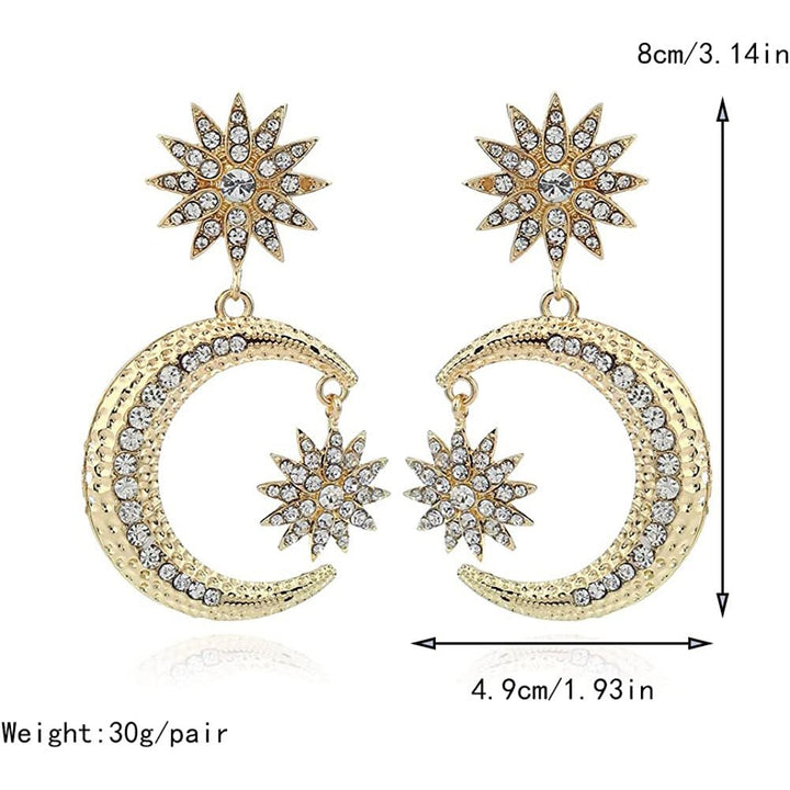 Womens Rhinestone Punk Earrings Image 6