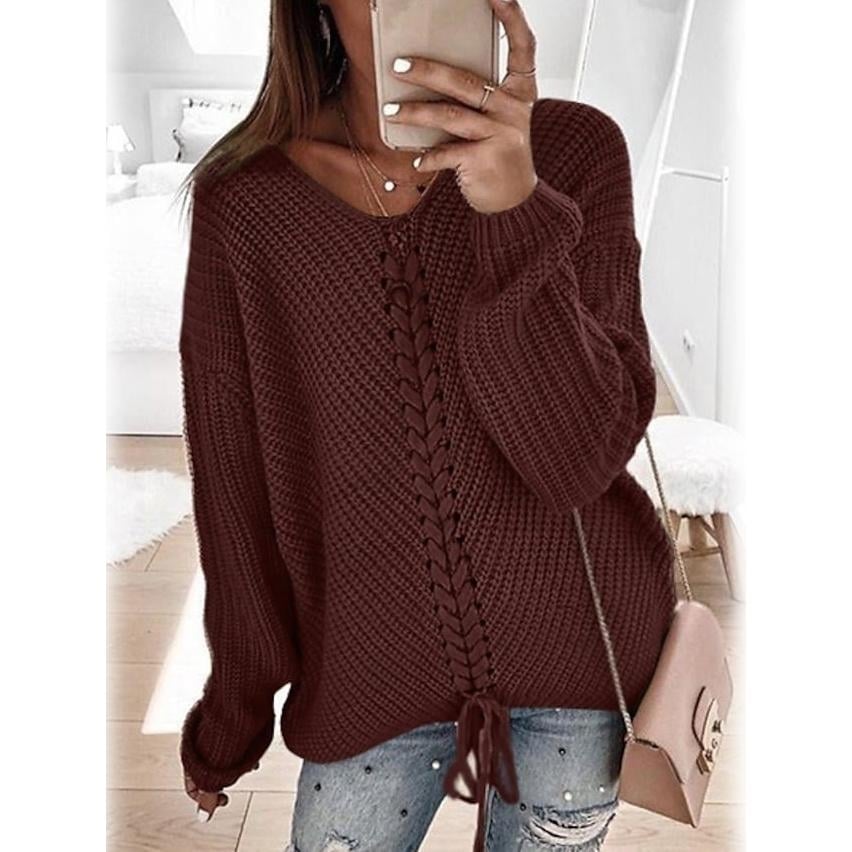 Womens Ribbed Knit Long Sleeve Lightweight Tunic Top Image 1