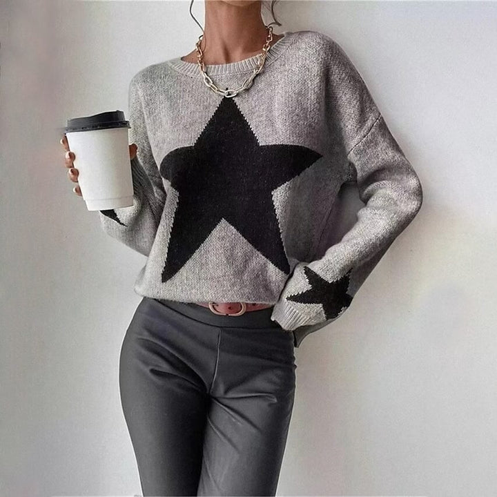 Womens Ribbed Knit Pullover Sweater Image 1