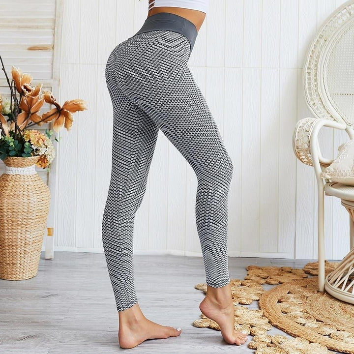 Womens Ruched High-Waist Butt Lifting Leggings Image 2