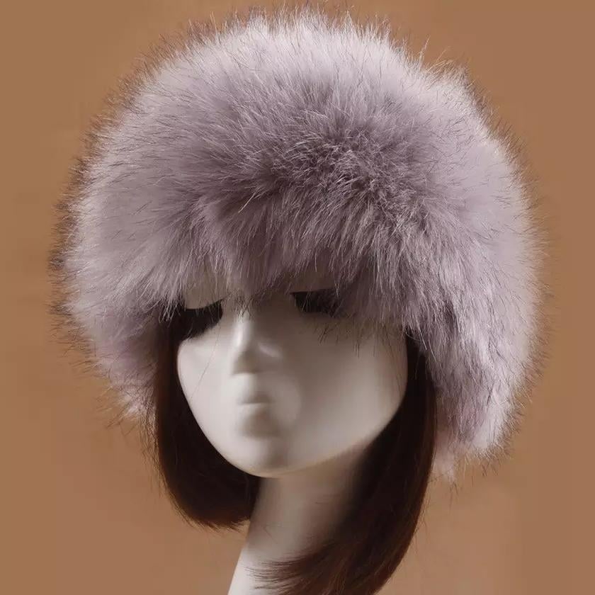 Womens Russian Faux Fluffy Fox faux Hat Image 2