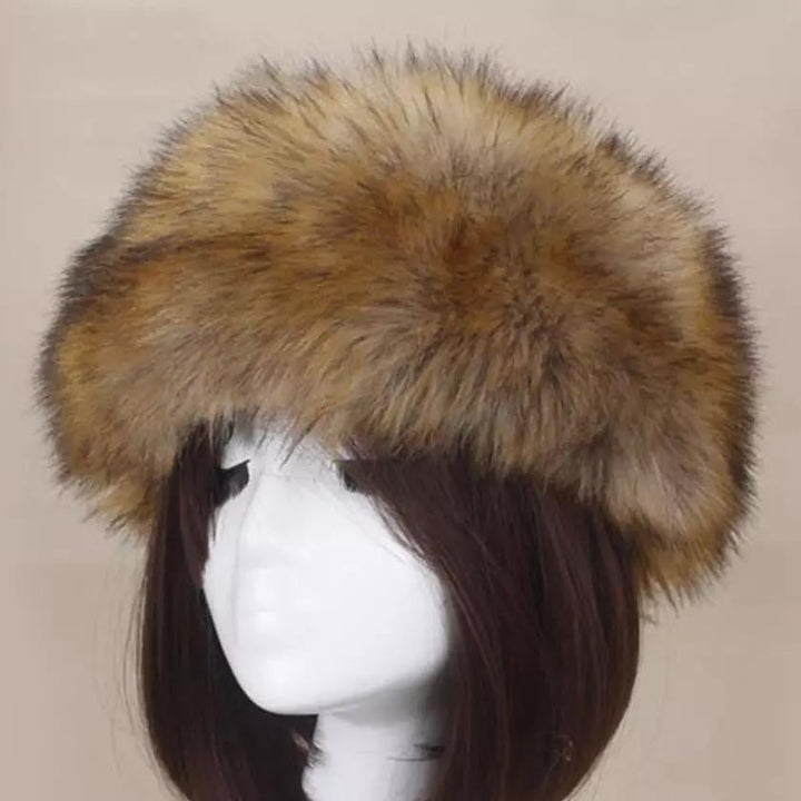 Womens Russian Faux Fluffy Fox faux Hat Image 3