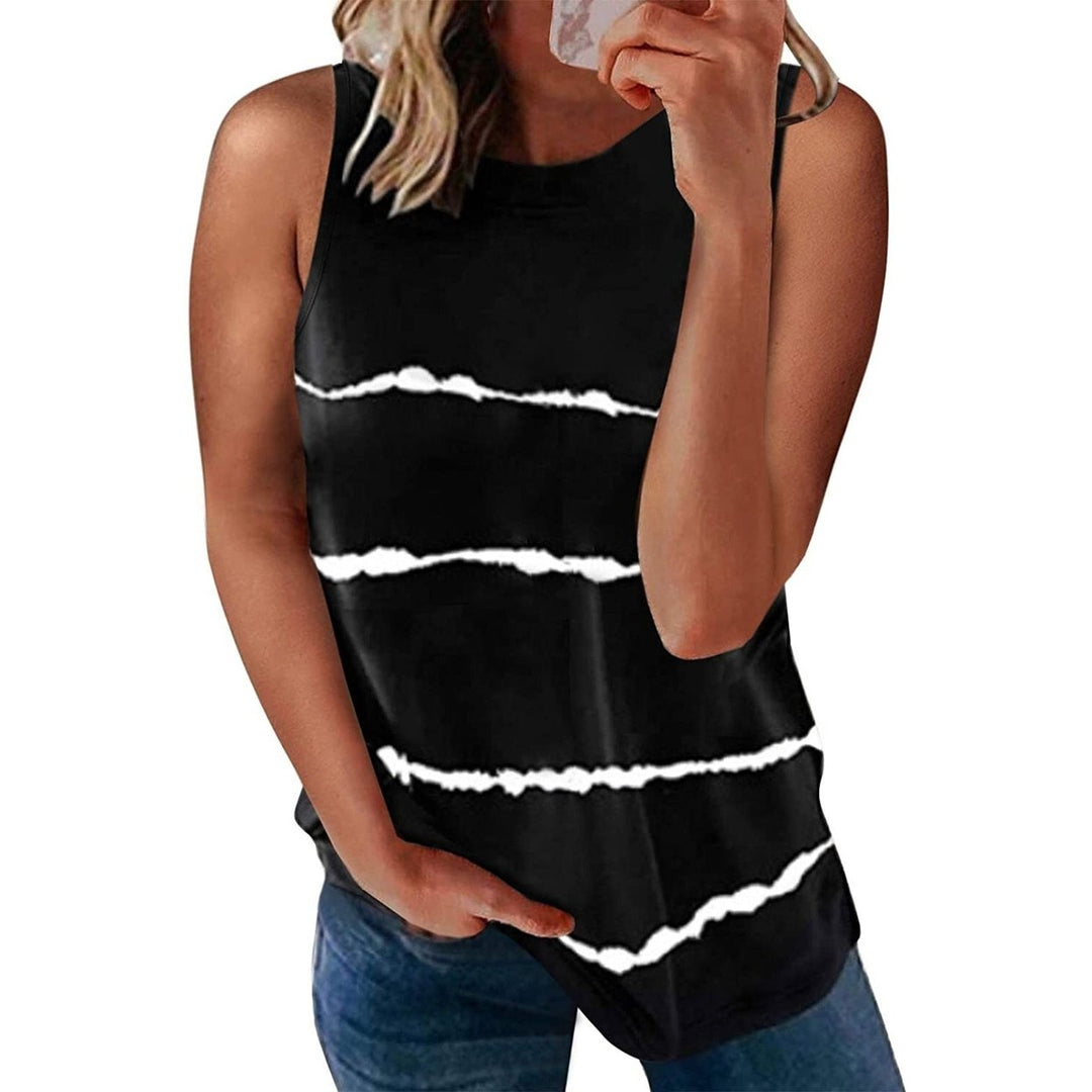 Womens Scoop Neck Tank Tops Knit Shirts Image 1