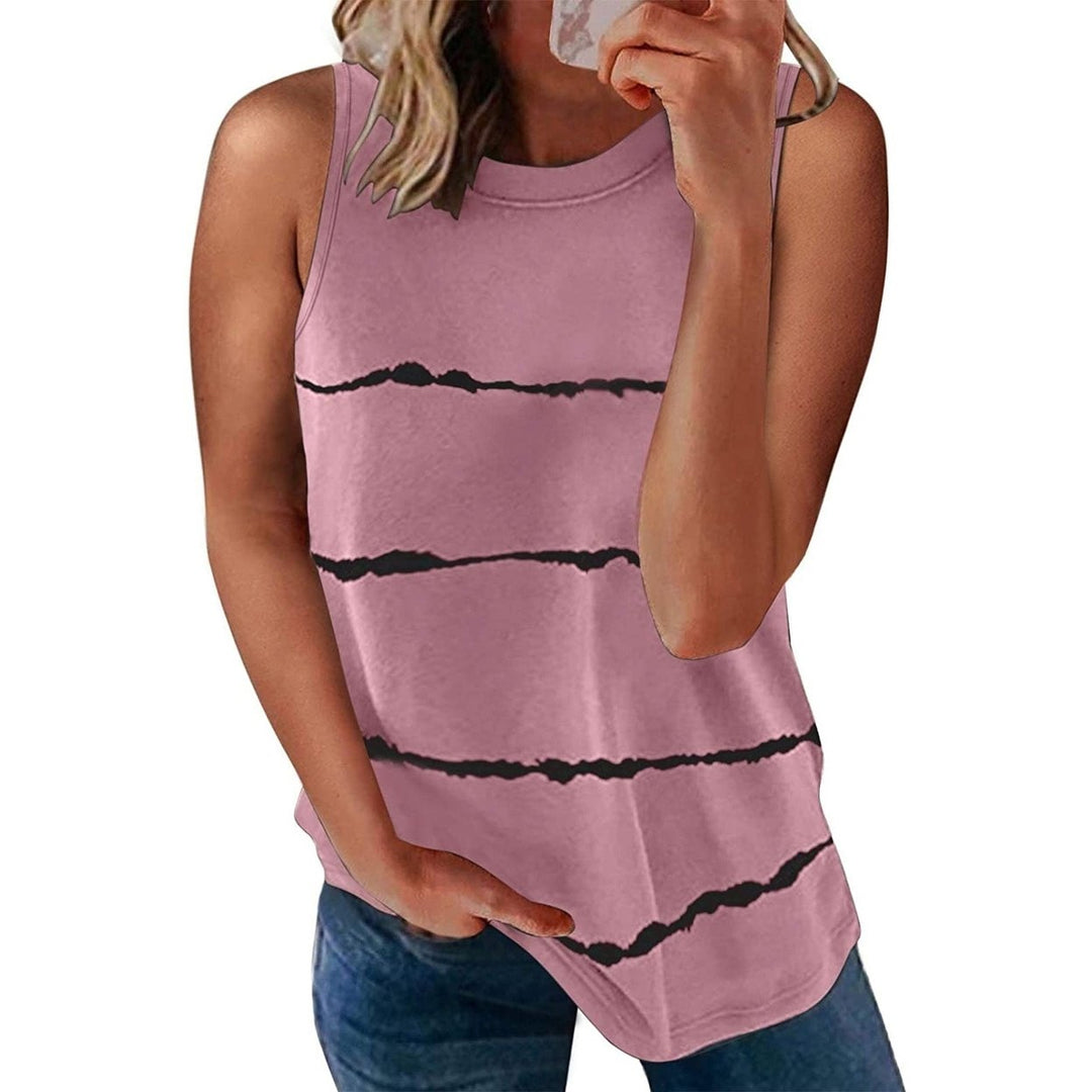 Womens Scoop Neck Tank Tops Knit Shirts Image 2