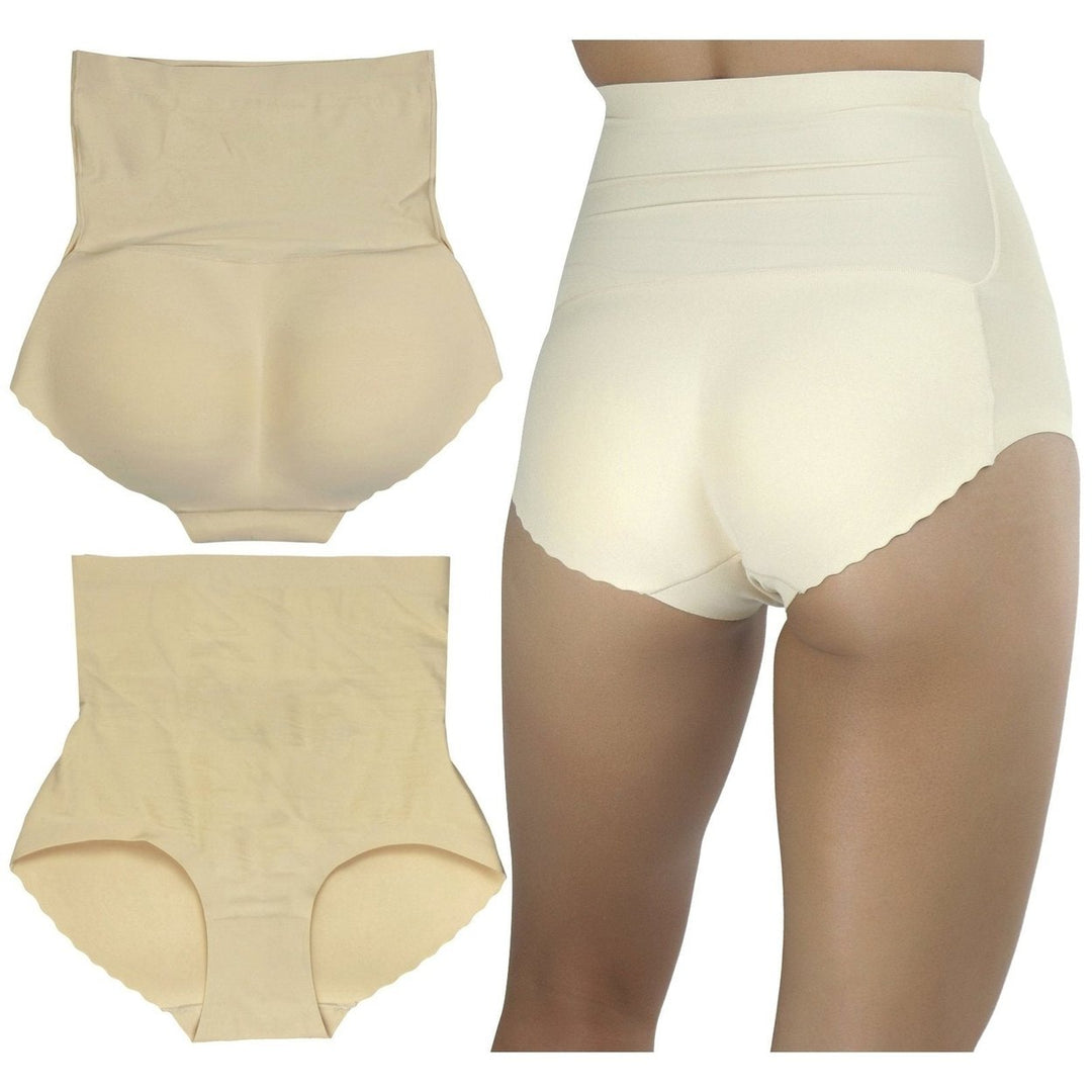 Womens Seamless High Waisted Padded Panty Image 9