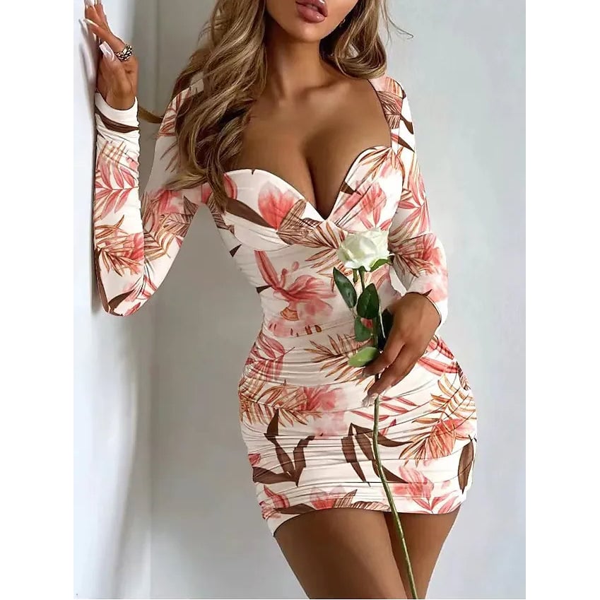 Womens Sheath Short Mini Dress Image 4