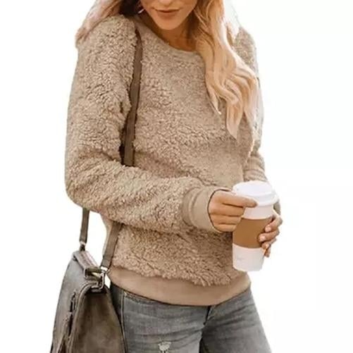 Womens Sherpa Sweatshirt Image 3