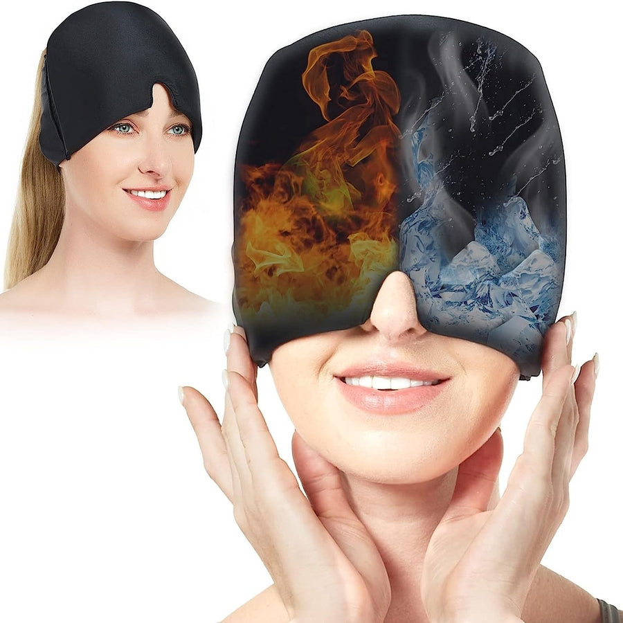 Migraine Relief Hat headache hat Gel Hot Cold Therapy Ice Cap For Relieve Pain Ice Hat Eye Mask Stress Pressure Pain Image 1