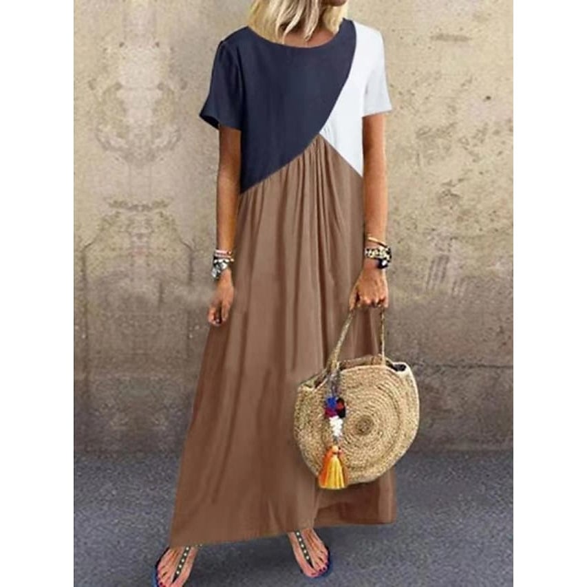 Womens Shift Dress Maxi long Dress Image 3