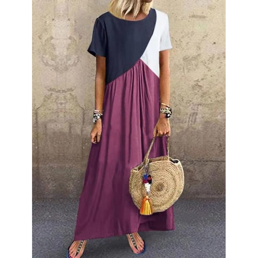 Womens Shift Dress Maxi long Dress Image 4