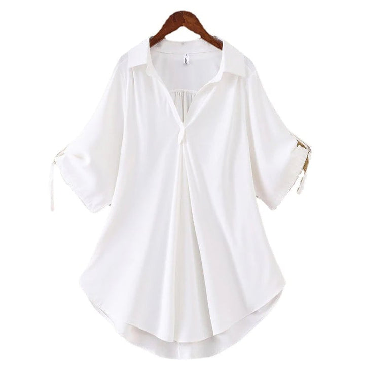 Womens Shirt Solid Color Top Image 1