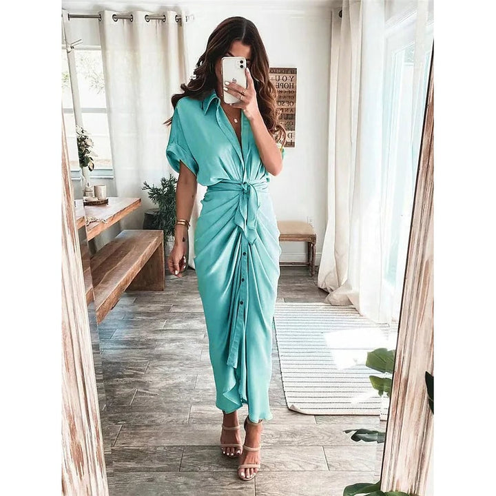 Womens Shirt Maxi Long Dress Image 1