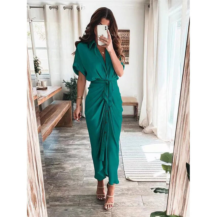 Womens Shirt Maxi Long Dress Image 6