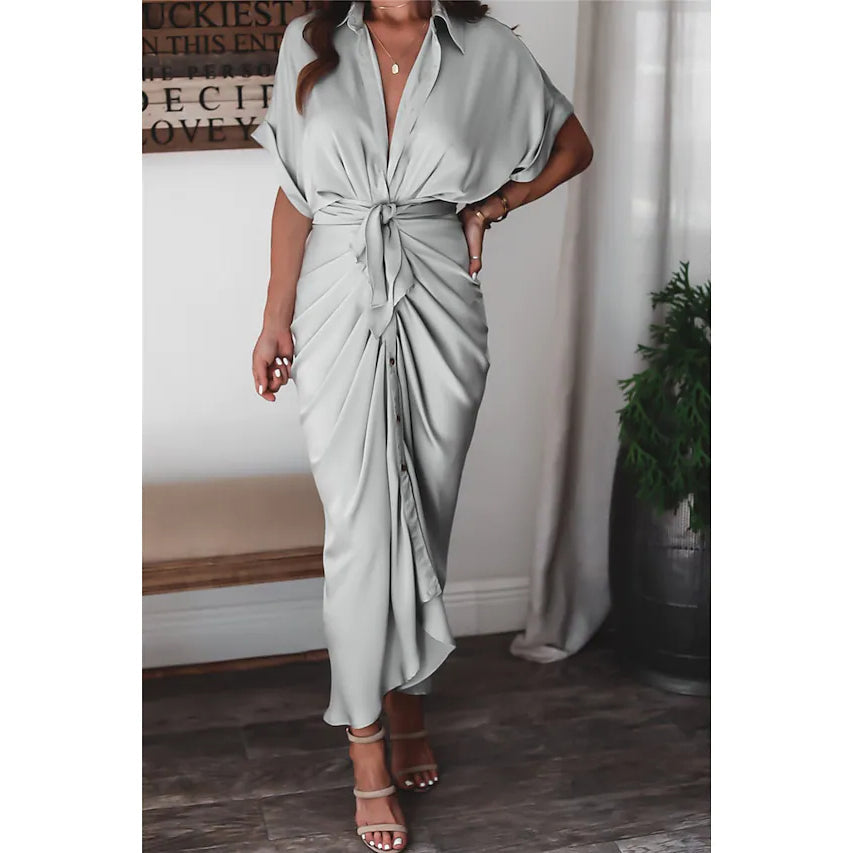 Womens Shirt Maxi Long Dress Image 9