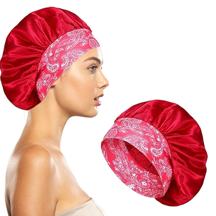 Womens Silky Satin Head Scarf Hair Wrap Cap Hat Headband Sleeping Bonnet Image 3