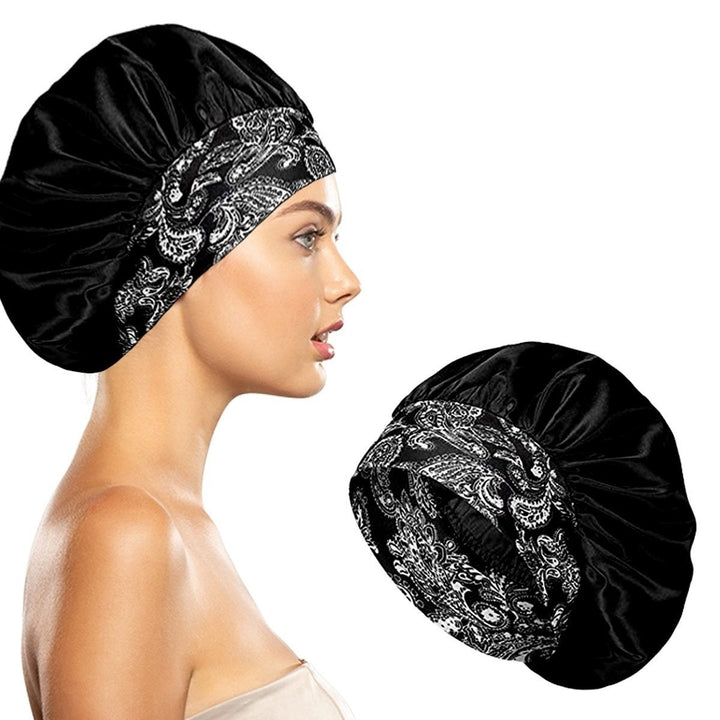 Womens Silky Satin Head Scarf Hair Wrap Cap Hat Headband Sleeping Bonnet Image 4