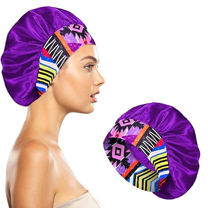 Womens Silky Satin Head Scarf Hair Wrap Cap Hat Headband Sleeping Bonnet Image 7