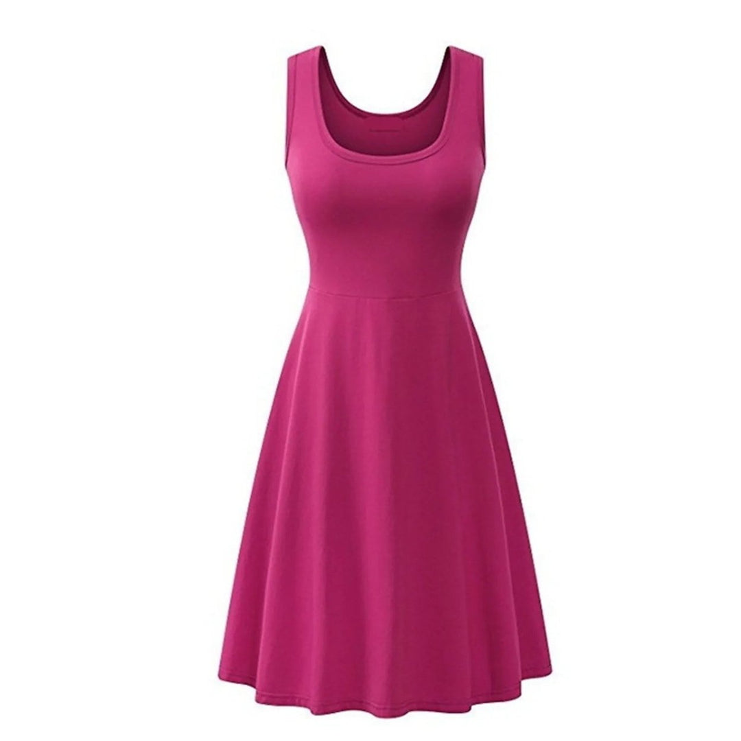 Womens Swing Knee Length Dress Image 4