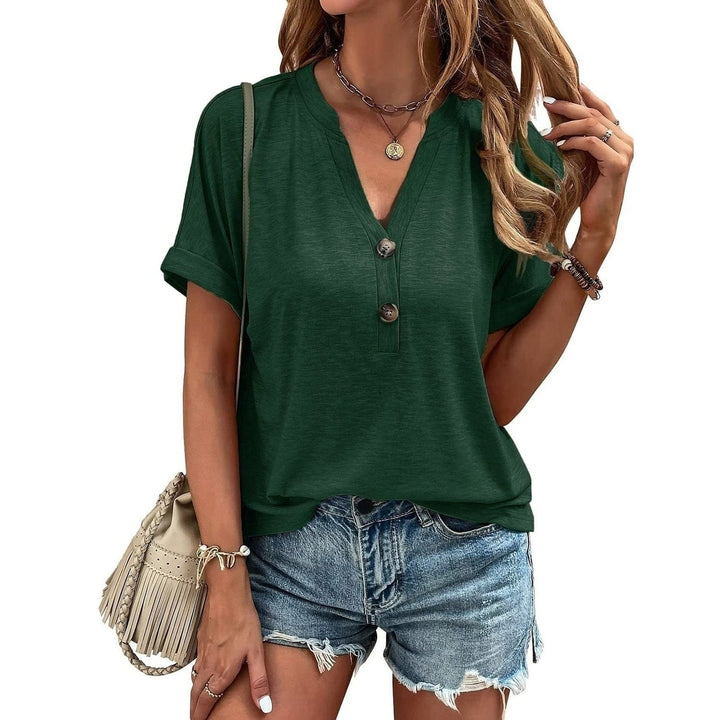 Womens T shirt V Neck Image 4