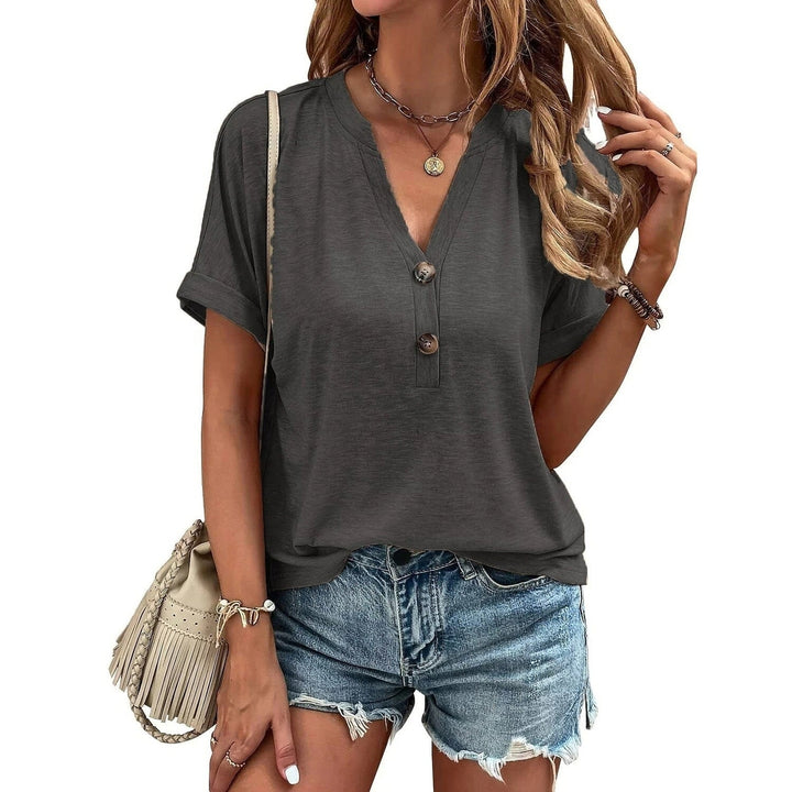 Womens T shirt V Neck Image 7