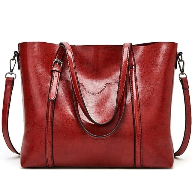 Womens Tote Shoulder Bag PU Leather Image 1