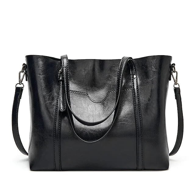 Womens Tote Shoulder Bag PU Leather Image 2