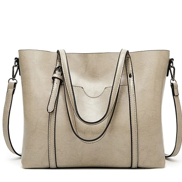 Womens Tote Shoulder Bag PU Leather Image 4