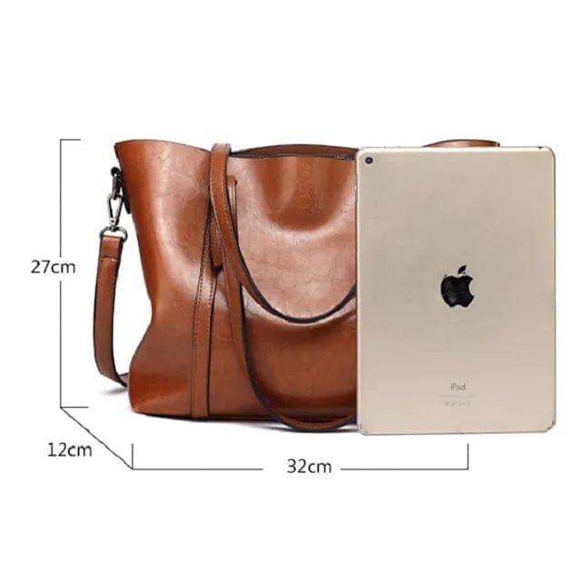 Womens Tote Shoulder Bag PU Leather Image 7