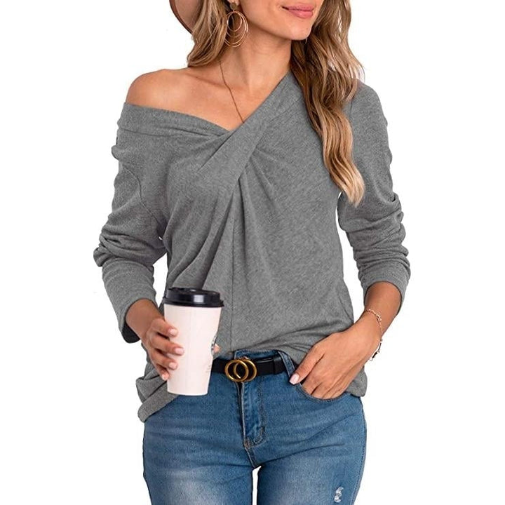 Womens Tunic Long Sleeve Tops Image 4