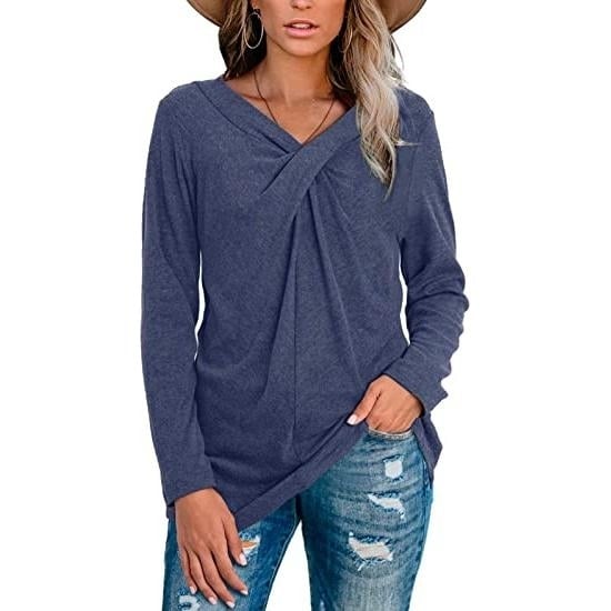 Womens Tunic Long Sleeve Tops Image 4