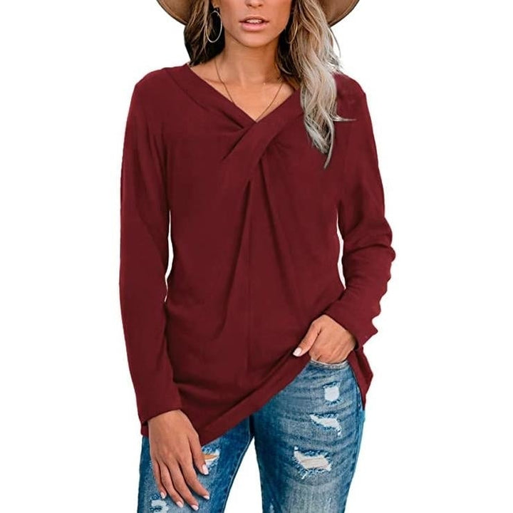 Womens Tunic Long Sleeve Tops Image 9