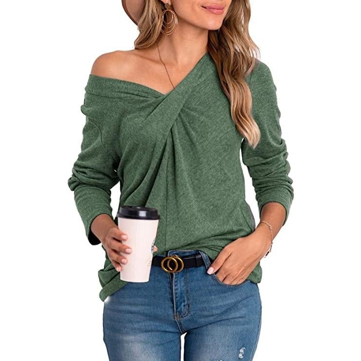 Womens Tunic Long Sleeve Tops Image 12