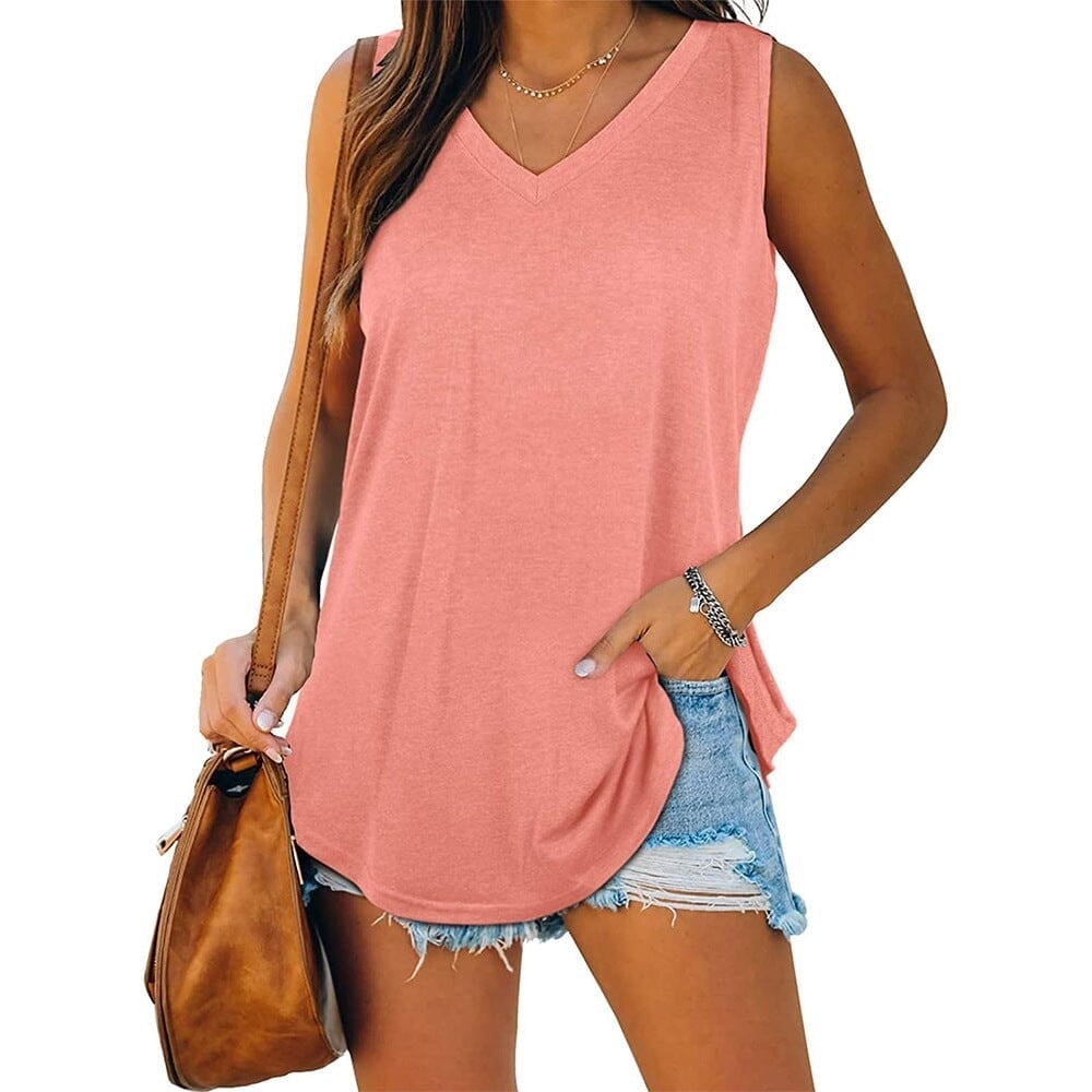 Womens V Neck Tank Top Image 6