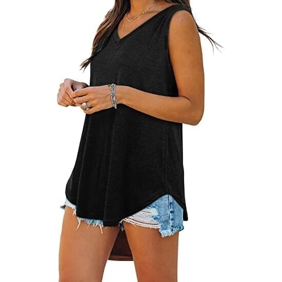 Womens V Neck Tank Top Image 10