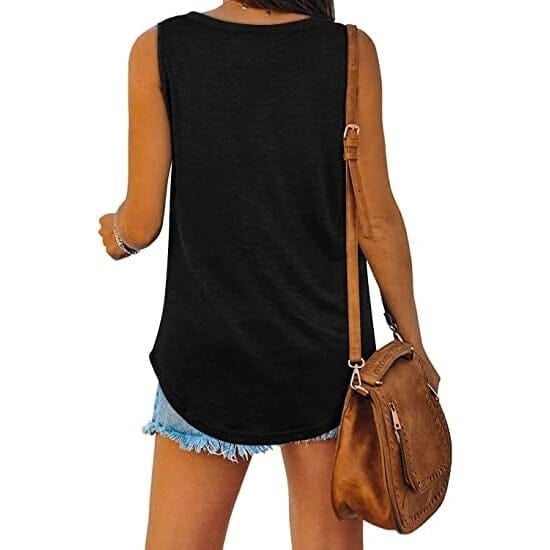 Womens V Neck Tank Top Image 11