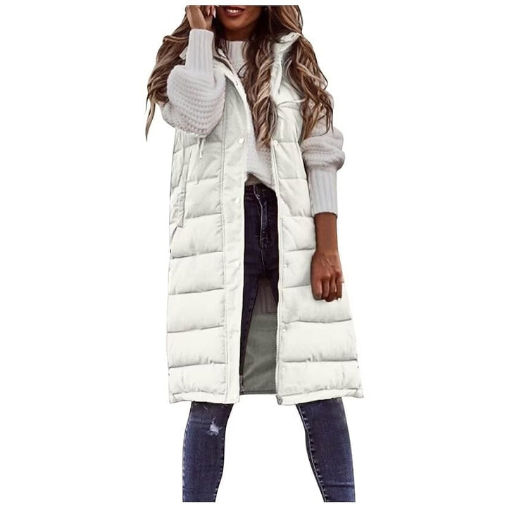 Womens Winter Jacket Vest Long Coat Regular Fit Image 1