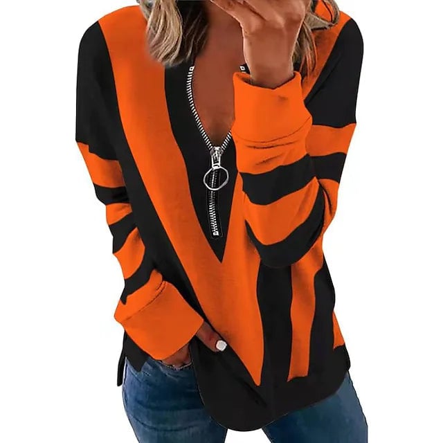 Womens Zip Shirt Long Sleeve Image 1