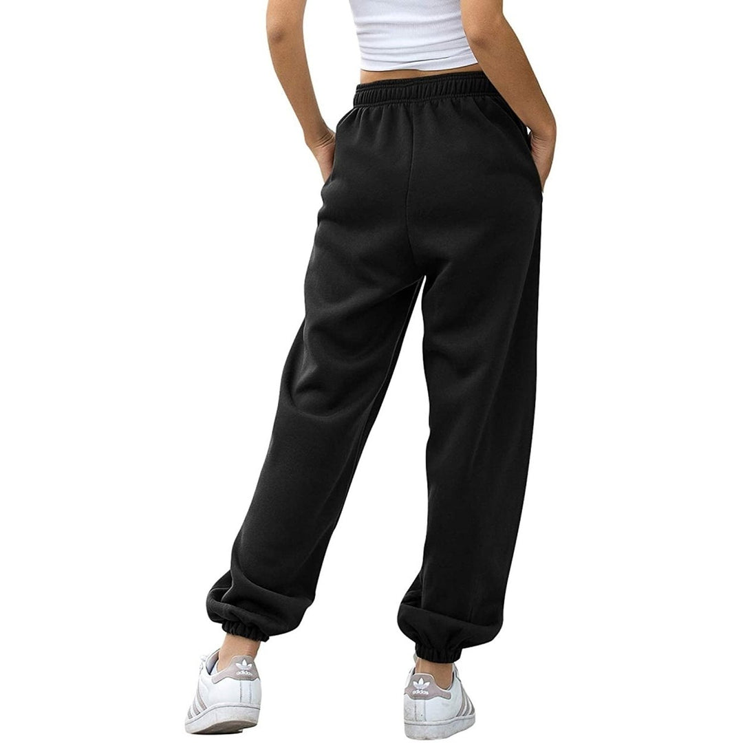 Womens Belted Sweatpants with Pockets Image 8