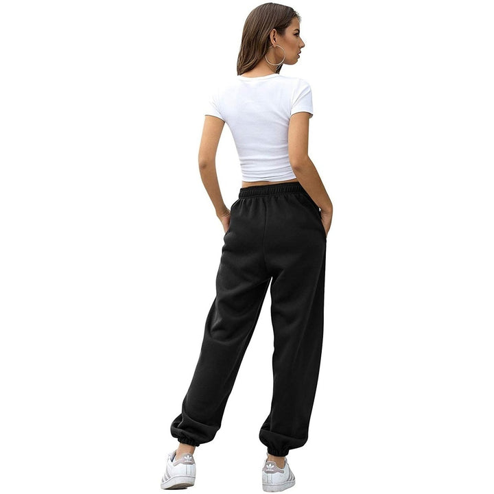 Womens Belted Sweatpants with Pockets Image 9