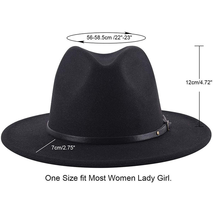 Womens Classic Wide Brim Floppy Panama Hat Image 9