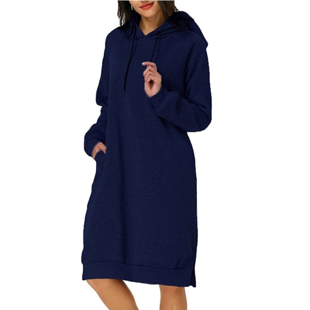 Womens Pullover Hoodie Dress Image 7